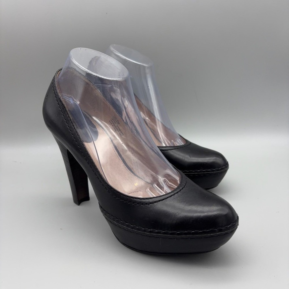 Frye Pump Womens 9M Black Leather Anna Platform Stiletto Classic Professional